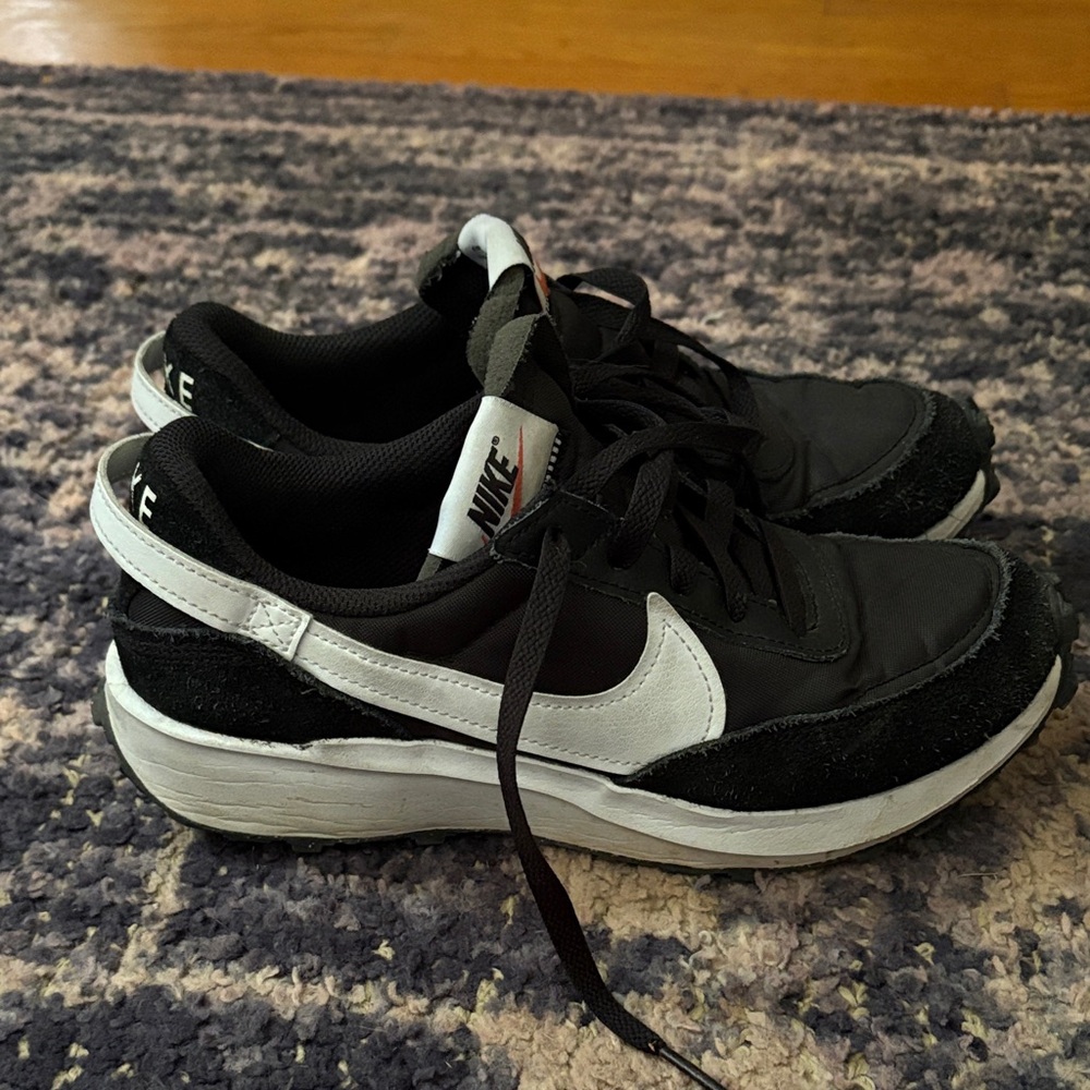 Black and white Nike sneakers